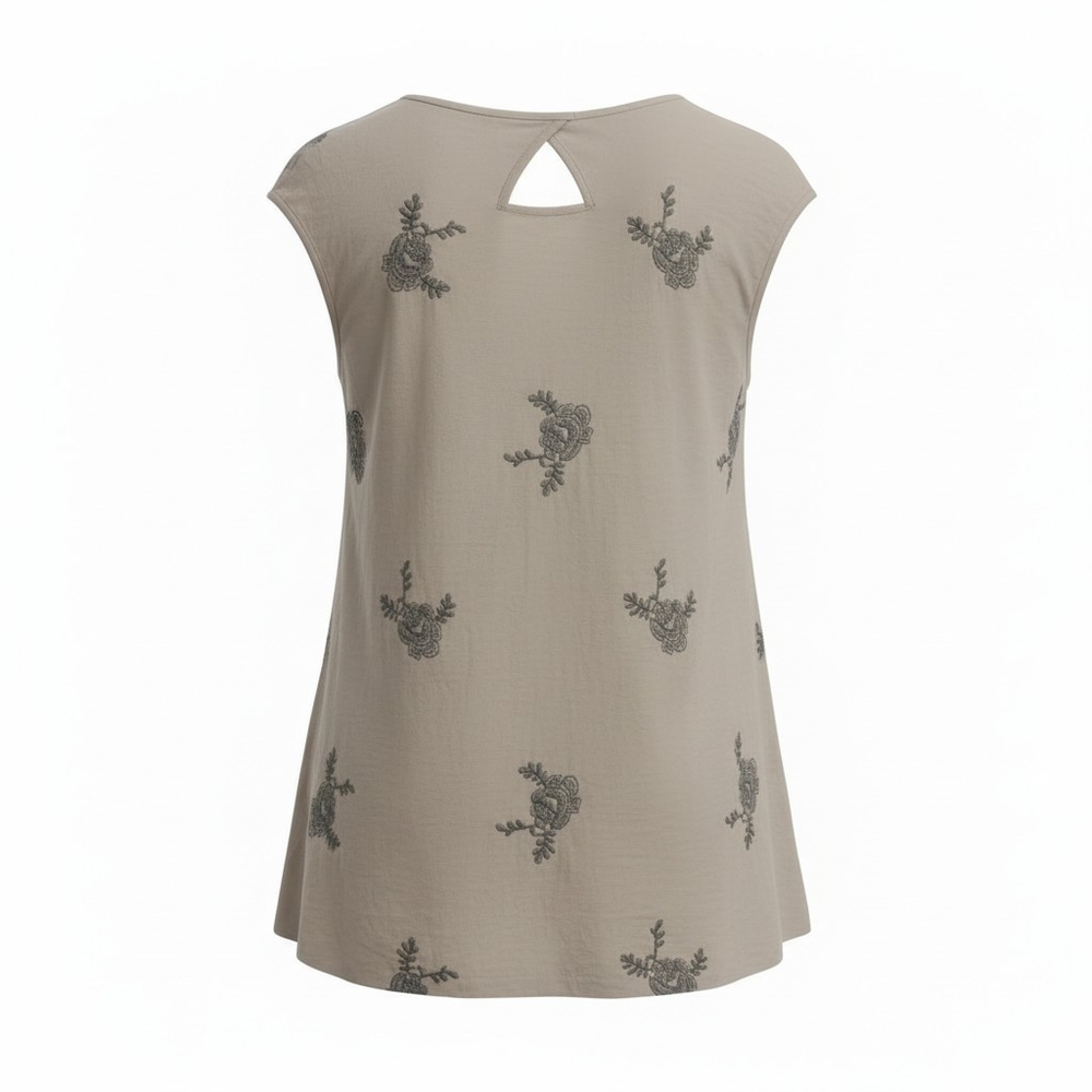 Wishlist Beige Floral Short Sleeve Top